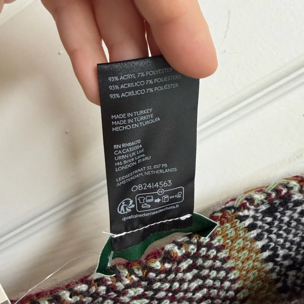 NWT Anthropologie Mariel Scarf Icon Edition Game Day Knit Winter
